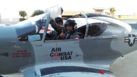 Pesawat terbang yang dinaiki Rizman ketika mengikuti pelatihan di Florida. Foto/Dok: AXE Indonesia