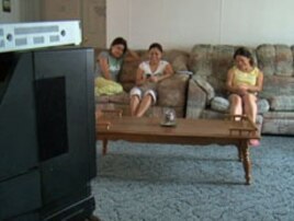 Blanca Aguilar, Raquel Trejo and Sandra Garcia [left to right] relax after an eight hour day that begins as early as 4:30am.