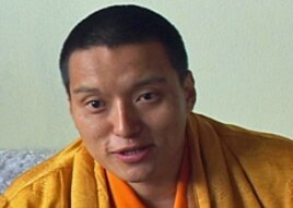 Ngawang Sherdrup Chokyi Nyima speaking during VOA interview at his monastery