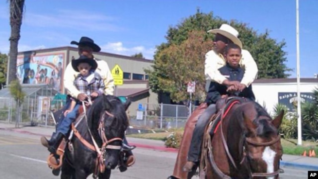 The annual  Black Cowboy Parade in Oakland, California, is the only parade in the country that celebrates the contributions of African-American cowboys.