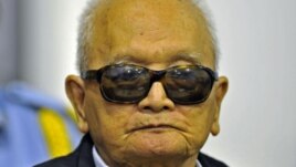 Khmer Rouge "Brother Number Two" Nuon Chea attends a public hearing at the Extraordinary Chambers in the Courts of Cambodia, on the outskirts of Phnom Penh, file photo. 
