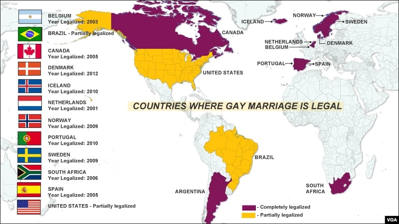 Same Sex Marriage Legal Countries 52
