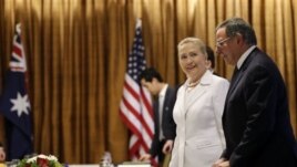 Državna sekretarka Hilari Klinton i sekretar za odbranu Lion Paneta u Australiji