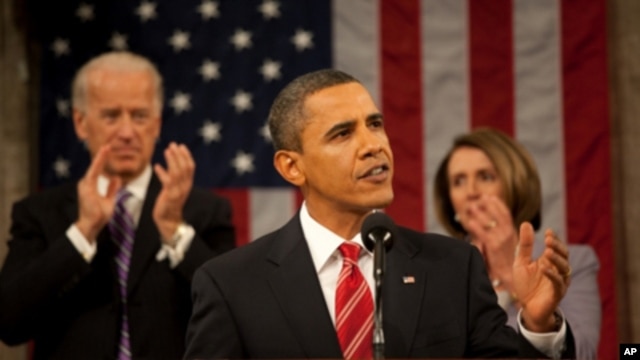 President Obama delivering State of Union address, 27 Jan 2010