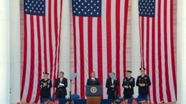 Tổng thống Obama phát biểu tại Nghĩa trang Quốc gia Arlington, ngày 25/5/2015.