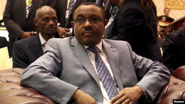 Ethiopian Prime Minster Hailemariam Desalegn is seen during a visit to Khartoum, Sudan, March 23, 2015.