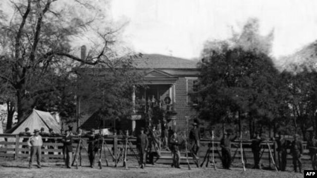 Binh sỹ liên bang tại Appomattox Courthouse, tháng Tư 1865
