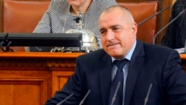 Bulgarian Prime Minister Boiko Borisov speaks in the Parliament in Sofia, February 20, 2013.