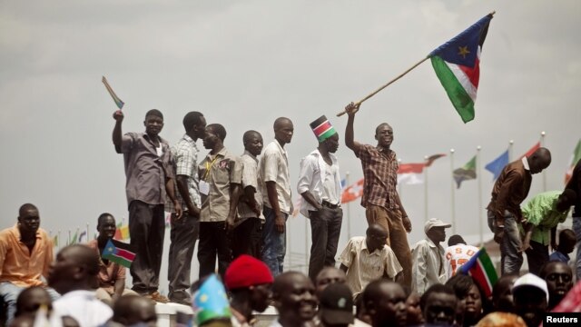 Southern Sudanese celebrate their first independence day in Juba, July 9, 2011. 