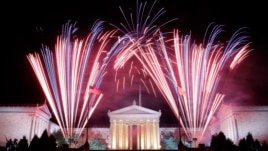 Fireworks explode over the Philadelphia Museum of Art during an Independence Day celebration, July 4, 2013, in Philadelphia.