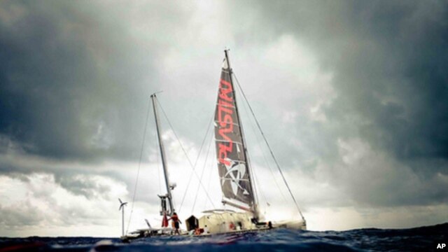The Plastiki is made up of 12,500 plastic two-liter soda bottles.