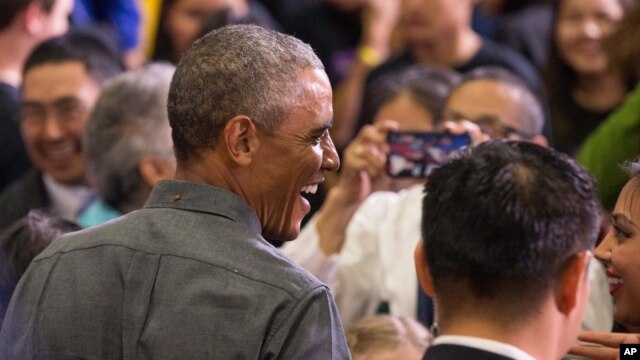 Tổng thống Barack Obama tại trường Kotzebue, thành phố Kotzebue, Alaska hôm thứ Tư 2/9/2015.