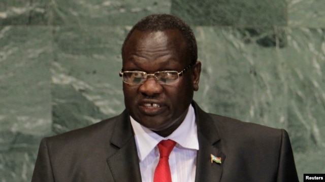 FILE - South Sudan's former vice president Riek Machar