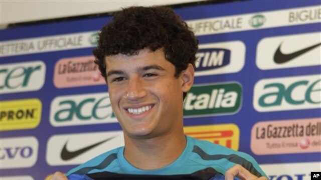 Klub Liverpool setuju membayar uang transfer £11.800.000 (atau sekitar 189 miliar Rupiah) kepada Inter Milan setelah mengontrak Philippe Coutinho (foto: Dok).