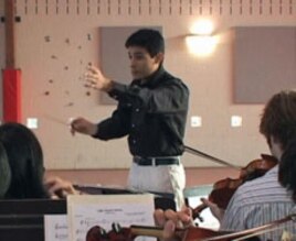 Matt Martz started the orchestra so that he and other students would have more opportunities to perform.