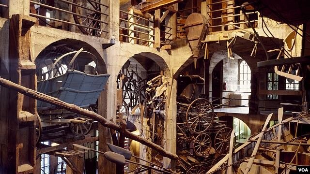This is an example of a carefully collected, fascinating, but traditionally static museum exhibit - in this case, of old-time farm implements at the Mercer Museum in Doylestown, Pennsylvania. (Carol M. Highsmith)