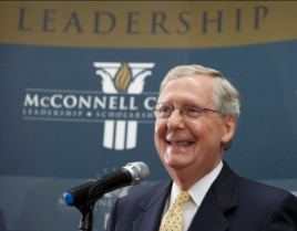 Nhân vật sẽ là lãnh đạo khối đa số Thượng viện, Mitch McConnell, tổ chức một cuộc họp báo ở Louisville, Kentucky, 5/11/2014.