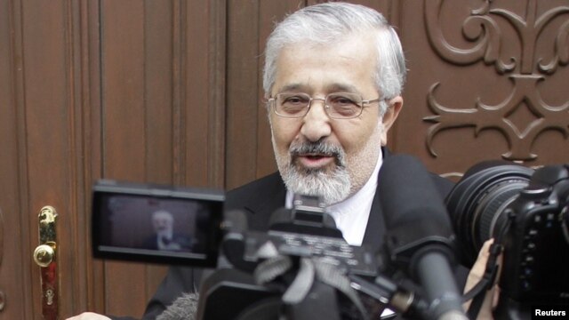 Iran's International Atomic Energy Agency (IAEA) ambassador Ali Asghar Soltanieh arrives at the Iranian Anbassy for a meeting with IAEA officials in Vienna May 14, 2012.