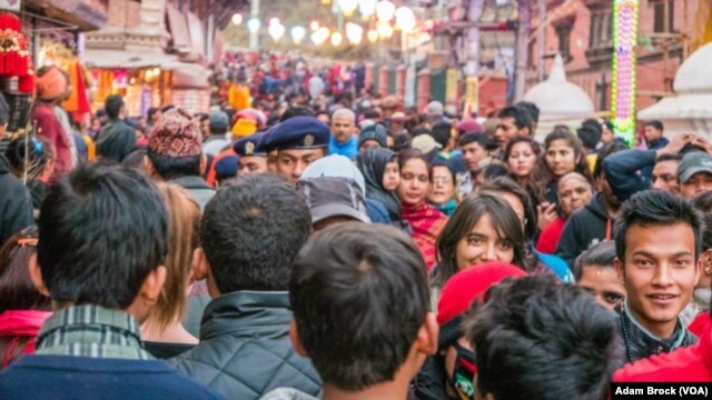 People gather at Pashupatinath Temple for Shiva festival in Kathmandu in February 2015