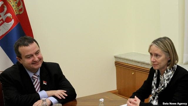 Premijer Srbija Ivica Dačić i direktorka i regionalna koordinatorka za Jugoistočnu Evropu Džejn Armitidž