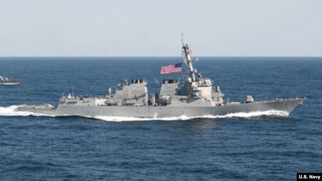 Foto de archivo del destructor USS Lassen.