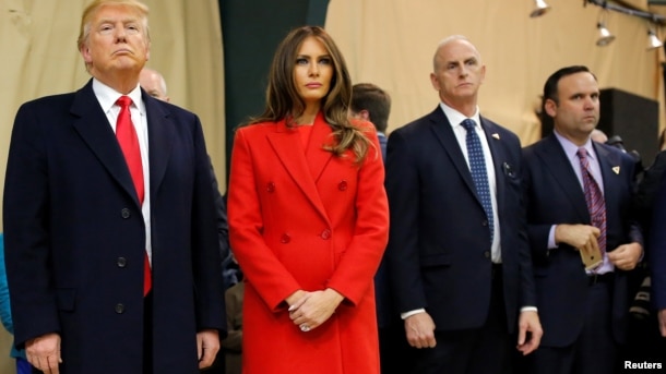 FILE - Republican U.S. presidential candidate Donald trump and his wife Melania.