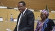 Ethiopian Prime Minister Hailemariam Desalegn (L) and Chairperson of the AU Commission Nkosazana Dlamini-Zuma leave the conference hall after the closing ceremony of the 20th Summit for the Africa Union in capital Addis Ababa, January 28, 2013.