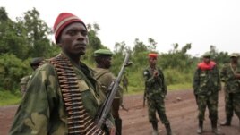 Des combattants du M23 à Rumangabo, au nord de Goma, le 28 juillet 2012