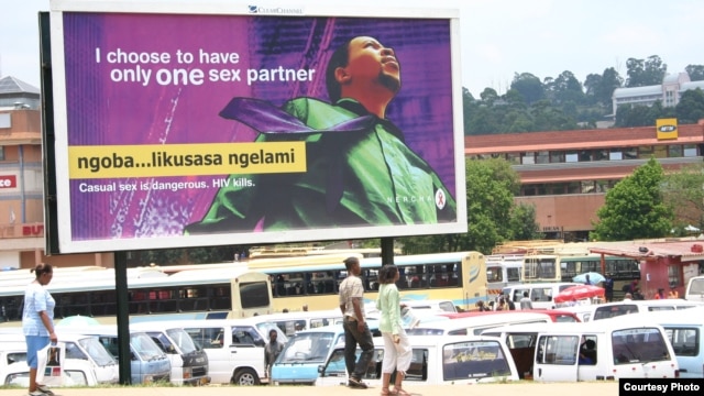 Swaziland billboard encourages faithfulness in sexual relationships. (photo: Daniel Halperin)