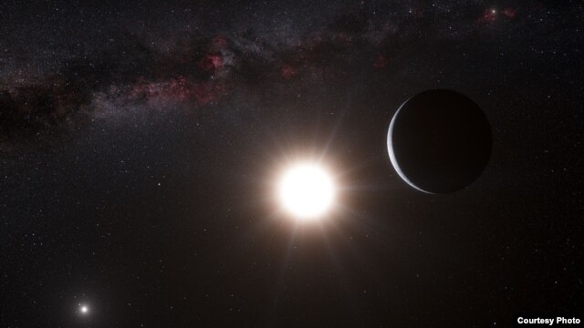 An artist’s impression of the planet around Alpha Centauri B, a member of the triple star system that is the closest to Earth. (photo: European Southern Observatory)