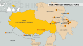 Tibet Immolation Map