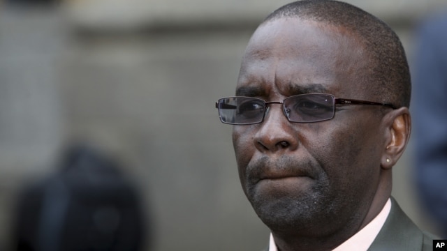 Kenya's new chief justice Willy Mutunga shown at his swearing ceremony in Nairobi, June 20, 2011. 