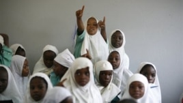 Students at a school in Cameroon