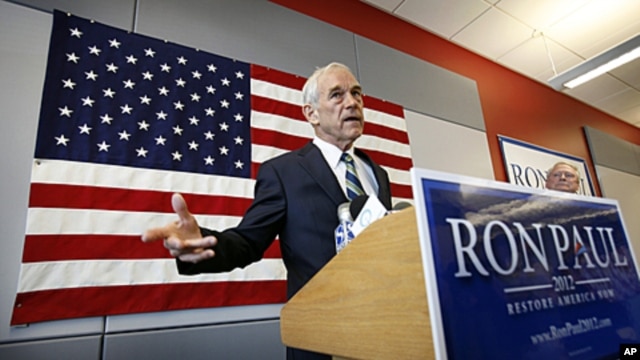 U.S. Representative Ron Paul speaks during a news conference at his newly opened Iowa campaign office in Ankeny, Iowa, May 10, 2011.