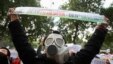 Protests against incinerators have taken place in China over the past few years. This 2009 protest was against a planned large garbage incinerator in Guangzhou, Guangdong.