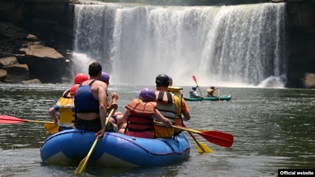 By day, Kentucky's Cumberland Falls are spectacular, by night they are magical