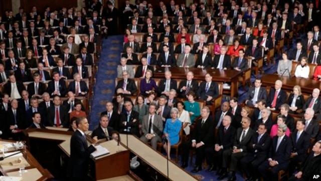 President Barack Obama gives his State of the Union address during a joint session of Congress, Feb. 12, 2013