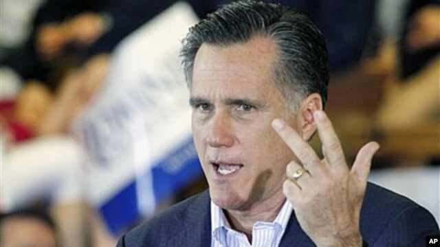 Republican presidential candidate, former Massachusetts Governor Mitt Romney speaks at the Mississippi Farmers Market in Jackson, Mississippi, March 9, 2012. 
