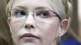 Former Ukrainian Prime Minister Yulia Tymoshenko is pictured during her trial, at the Pecherskiy District Court in Kiev, Ukraine, October 11, 2011