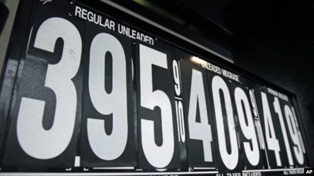 Gasoline prices are displayed on a pump at a filling station on the Palisades Interstate Parkway in Orangeburg, New York, March 7, 2011