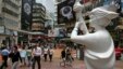 A statue of the Goddess of Democracy, which symbolizes the 1989 pro-democracy movement in Beijing,  is displayed at a downtown street in Hong Kong, June 3, 2014, to mark the 25th anniversary of China's bloody crackdown on Tiananmen Square on June 4. 