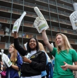 In first place in the National Building Competition, the University of North Carolina team reduced energy use at Morrison Residence Hall by 36 percent in just one year and saved more than $250,000 on energy bills.