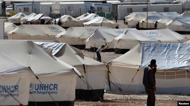 Trại tỵ nạn Al Zaatri cho người Syria ở Mafraq, Jordan, gần biên giới với Syrian