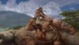 Gambar artis menunjukkan nenek moyang manusia (homo erectus) membunuh seekor gajah di kawasan Afrika sekitar 1.2 juta tahun yang lalu (foto: ilustrasi). 
