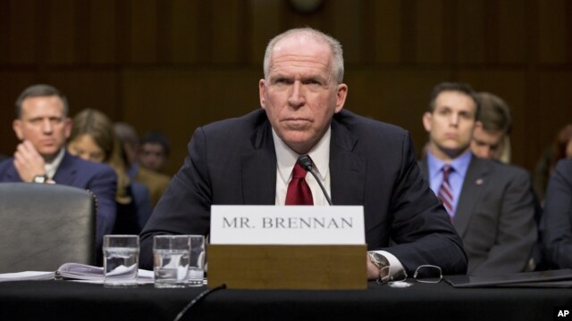 John Brennan at his confirmation hearing before the Senate Intelligence Committee on Capitol Hill, Feb. 7, 2013.