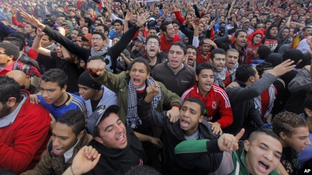 Port Said shahridagi manzara, 26-yanvar, 2013