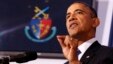 U.S. President Barack Obama makes a point about his administration's counter-terrorism policy at the National Defense University at Fort McNair in Washington, May 23, 2013. 