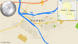 Bản đồ Ramadi, Iraq.