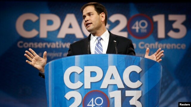 U.S. Senator Marco Rubio of Florida speaks at the Conservative Political Action Conference (CPAC) at National Harbor, Maryland, March 14, 2013. 