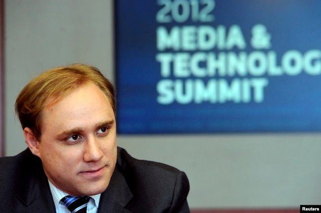 FILE - CrowdStrike co-founder and CTO Dmitri Alperovitch speaks during the Reuters Media and Technology Summit in New York, June 11, 2012.